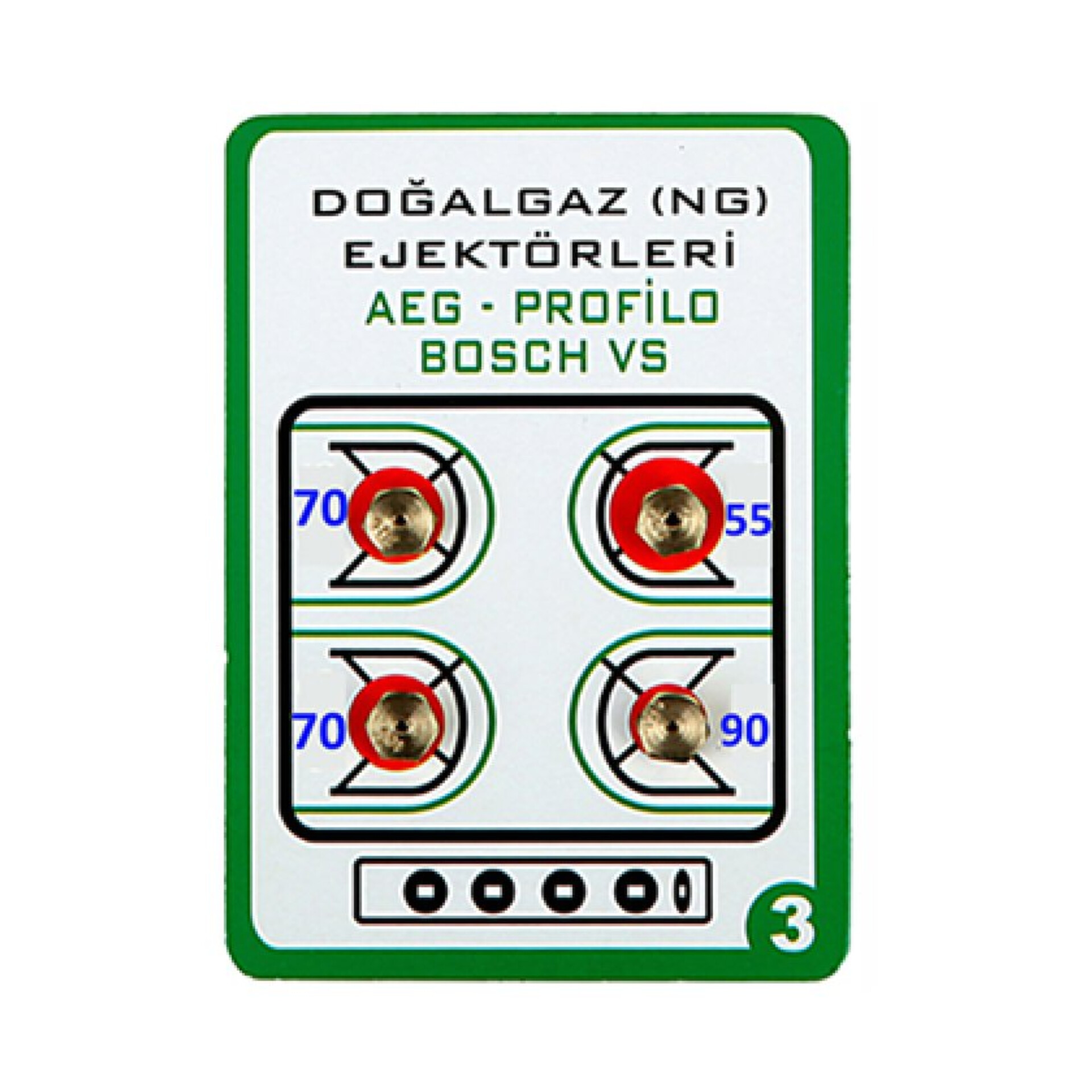 DOĞALGAZ ENJEKTÖRÜ BOSCH 3 NUMARA
